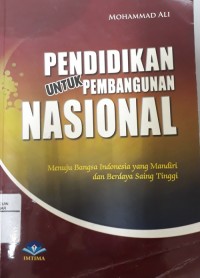 Pendidikan untuk Pembangunan Nasional