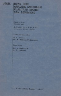 Image of Buku Teks Analisis Anorganik Kualitatif Makro dan Semimikro