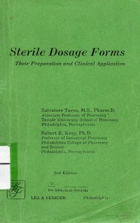 Image of Sterile Dosage Forms: Their Prep[aration and Clinical Application